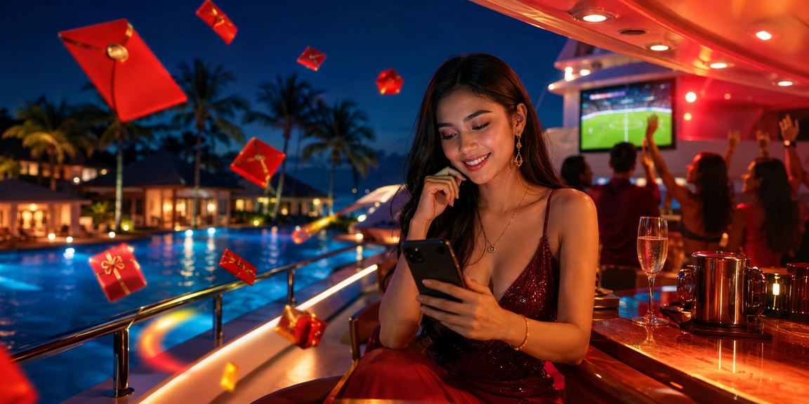 Amplop merah sebagai simbol bonus dan reward bagi pengguna setia platform