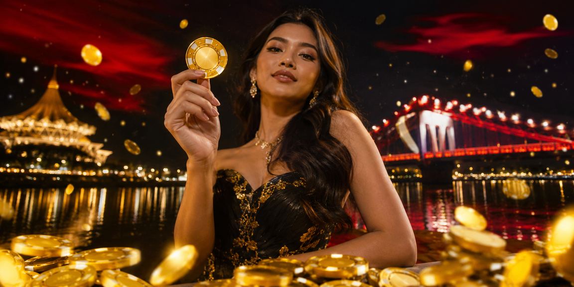Pemain menikmati pengalaman live casino dengan suasana hiburan malam yang meriah