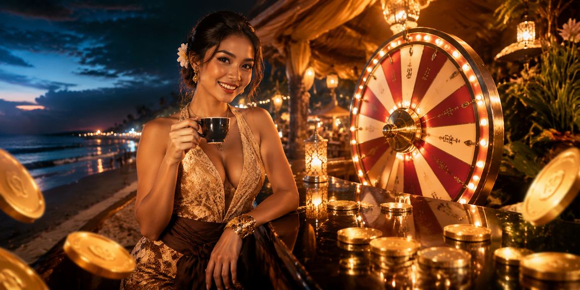 Suasana santai pemain menikmati lucky draw dan taruhan dari kedai kopi yang nyaman